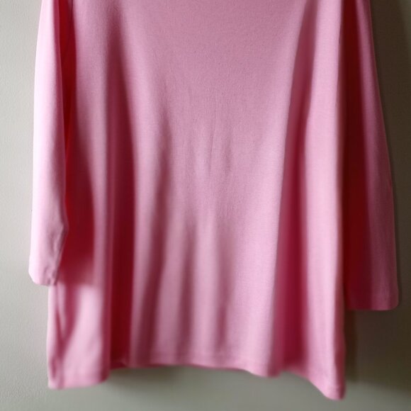 'Talbots' The Talbots Tee Long Sleeve Solid Pink Size LP EUC - Picture 9 of 9